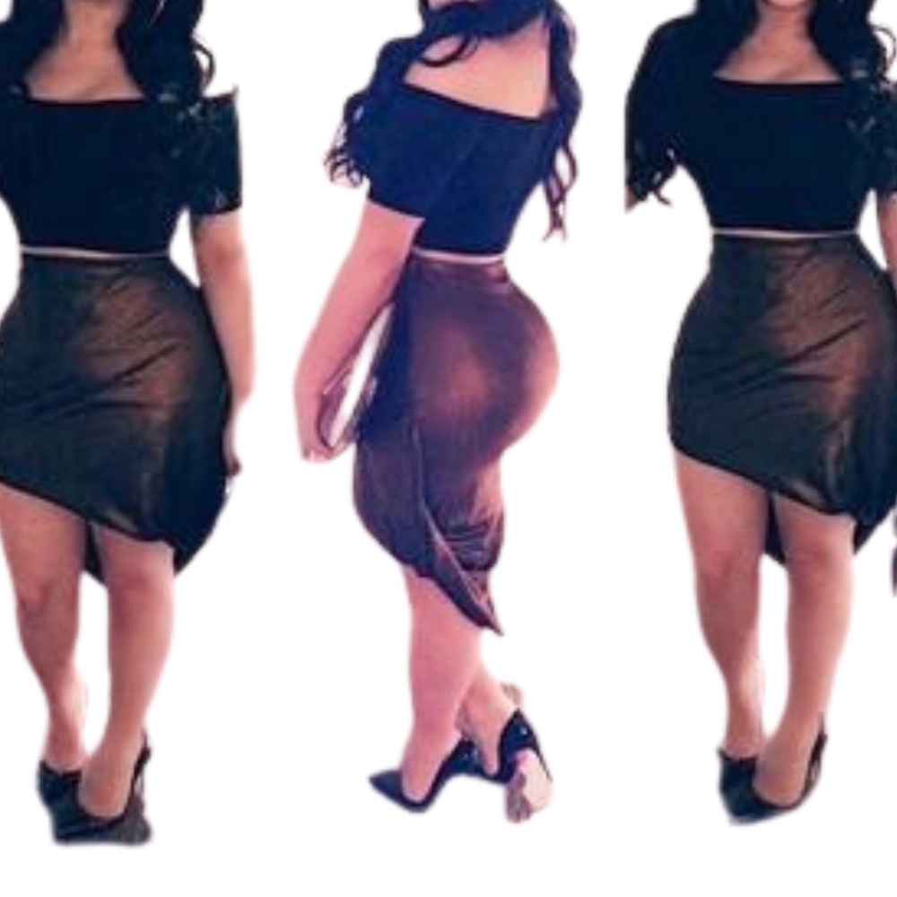 High-slit Brass Skirt NWT